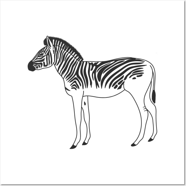 Zebra Wall Art by MinimalLineARt